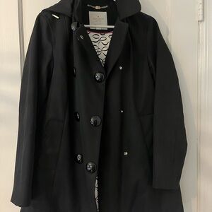 Kate spade, black trench coat , size XS/ TP